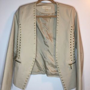 Tan/crean leather jacket